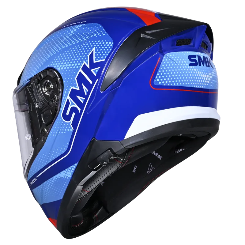 SMK Typhoon Mystic Gloss Blue Red (GL553) Helmet