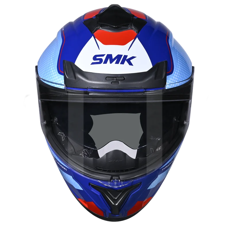 SMK Typhoon Mystic Gloss Blue Red (GL553) Helmet