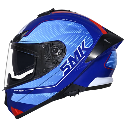 SMK Typhoon Mystic Gloss Blue Red (GL553) Helmet