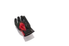 LS2 Semi Gauntlet Mesh & Leather Gloves with TPU (Black Red)
