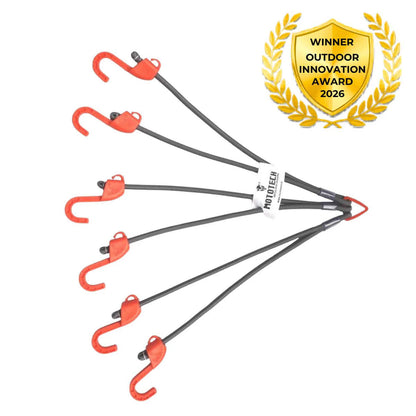 MOTOTECH  Hexapod Bungee Tie-down System - 32" / 80cms - Grey + Orange