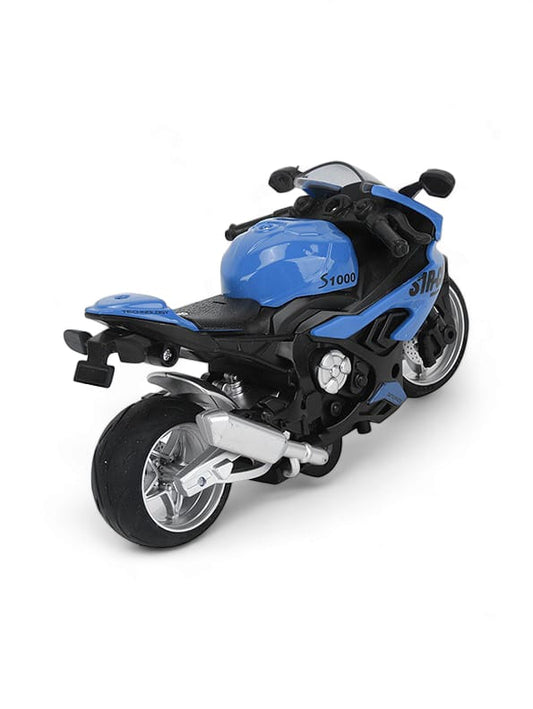 BMW S1000 Motorcycle Metal 1/16 scale Model Diecast Bike - Blue