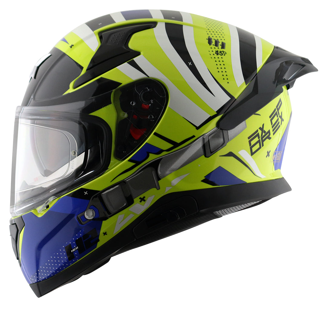 Apex Hex2 Helmet Neon Yellow Blue