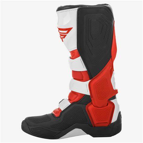 Red Riding Shoes Fly Racing FR5 White/RED Riding Boots