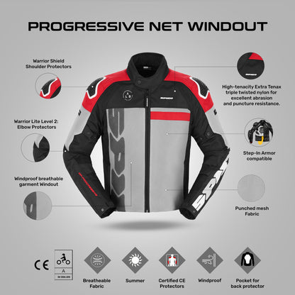 Progressive Net Windout Jacket - Red