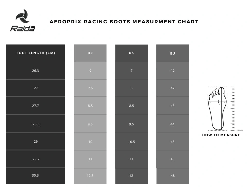 Raida Aeroprix Motorcycle Racing Boots - black red