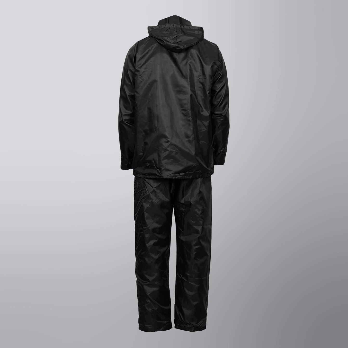 TVS Double-Layer Polyester Raincoat with Pants & Adjustable Drawcord Hood