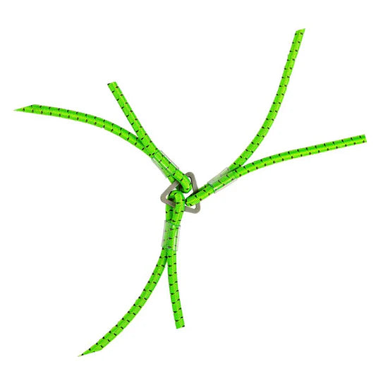 MOTOTECH  Reflective Hexapod Bungee Cord Tie-down System - 32" / 80cms - Neon + Grey