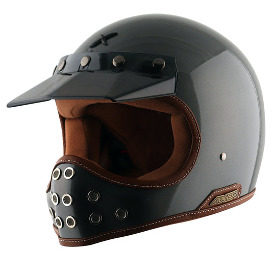Axor Retro MotoX Helmet Athena Grey