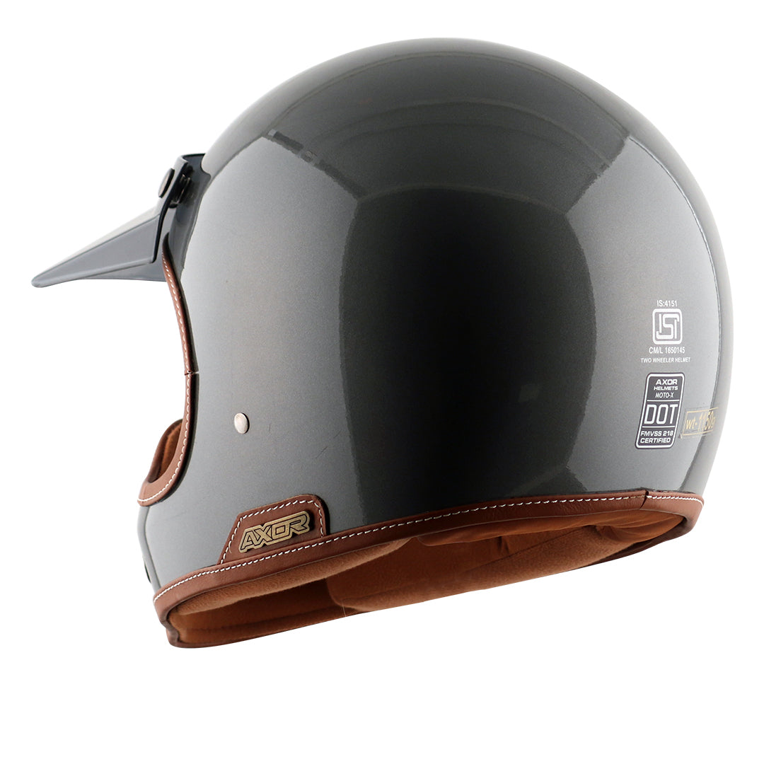 Axor Retro MotoX Helmet Athena Grey