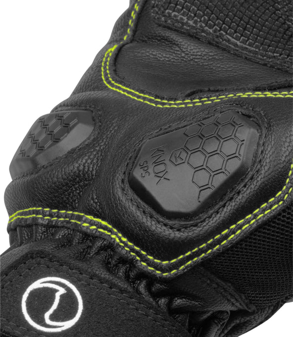 TORNADO PRO 3 GLOVES - Black Hi-Viz Green