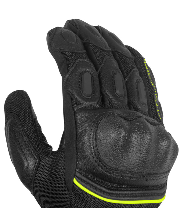 TORNADO PRO 3 GLOVES - Black Hi-Viz Green