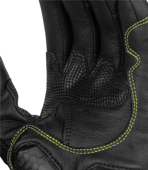 TORNADO PRO 3 GLOVES - Black Hi-Viz Green