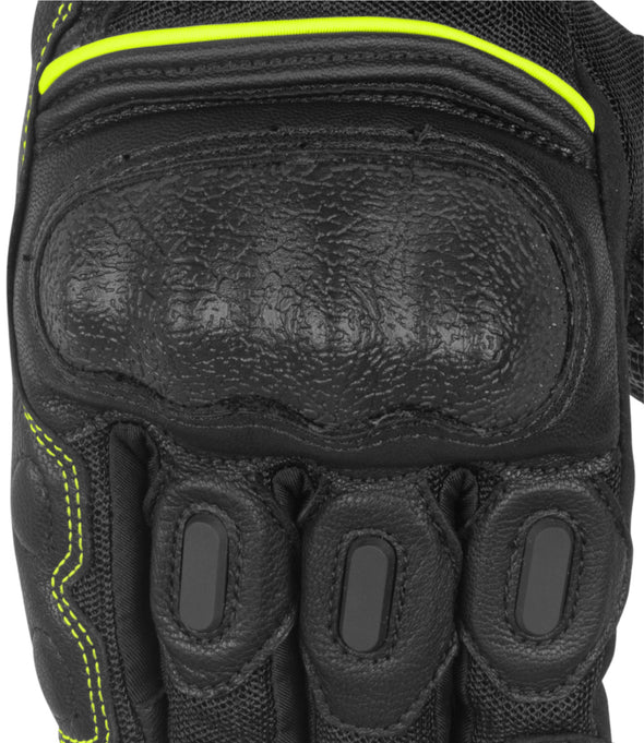 TORNADO PRO 3 GLOVES - Black Hi-Viz Green