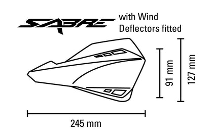 Barkbusters SABRE MX Enduro Handguards Black (with deflectors in Red) (SAB-1BK-01-RD)