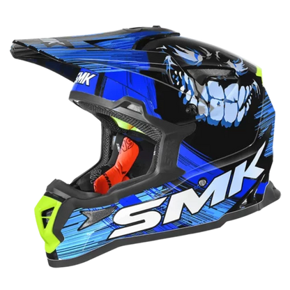 SMK Allterra Smiley Red White Blue Matt (MA315) Helmet