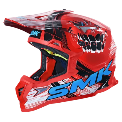 SMK Allterra Smiley Red White Blue Matt (MA315) Helmet