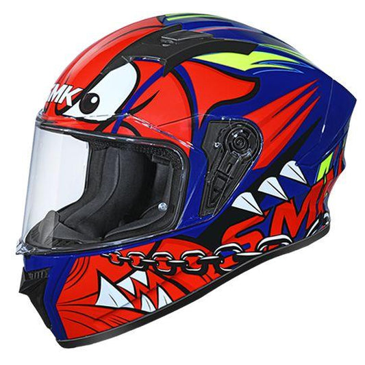 SMK Stellar Monster Glossy Blue & Red Helmet ‰ÛÒ GL531
