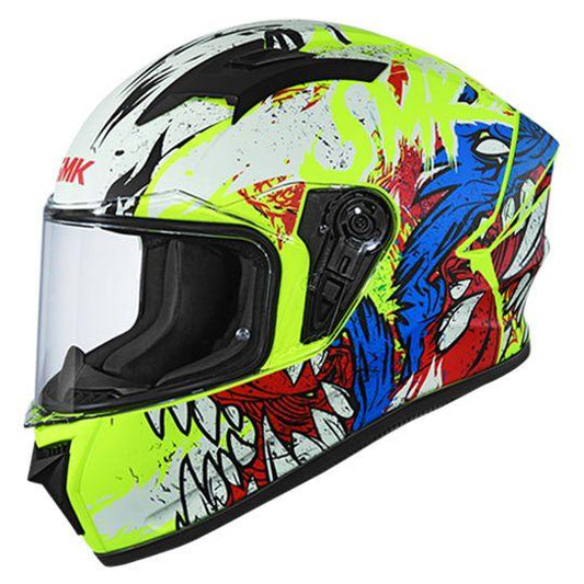 SMK Stellar Werewolf Yellow & White Helmet GL413