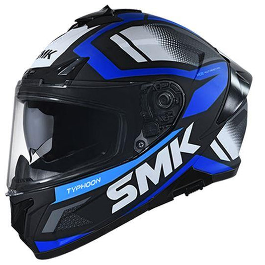 SMK Typhoon Thorn Glossy Black & Blue Helmet – GL251