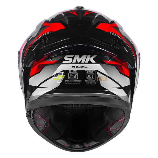 SMK Typhoon Rival(GL213)  Gloss black white Red