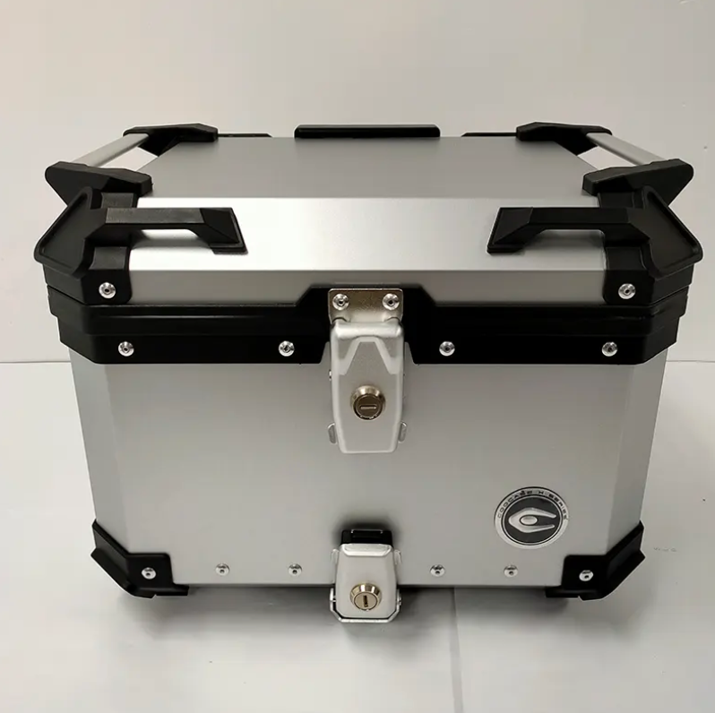 COOCASE 45L Large Tail Box Aluminium Motorbike Storage Luggage Top Case alloy top box Motorcycle Tail Box