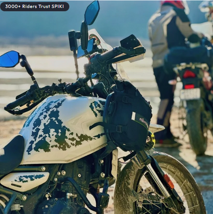 SPiKi (NOMAD SERIES) Adventure 4.0 Motorcycle Mirrors | Dino-Lock Adjustment | 360° Rotatable Universal Side Mirrors For Road & Off-Road Riding (UPGRADED)