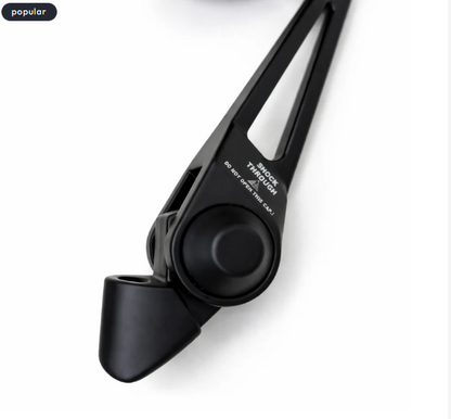 SPIKI Napoleon Ray Mirrors (Pair) | Anti-Glare Oval Mirrors With Short Stem | Anti-Shock | Universal Fit For Motorcycles & Scooters