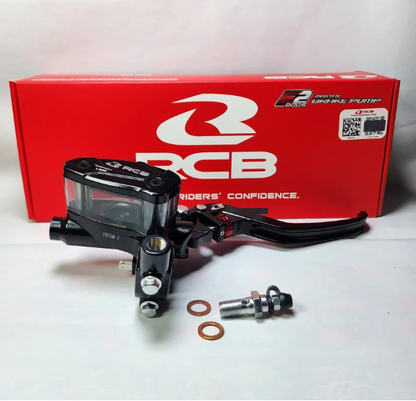 RCB Master Brake Pump E2+ Rh 14mm-BK (01BP059B) - RCB | Fits Most Motorcycle | Right Hand Side Lever
