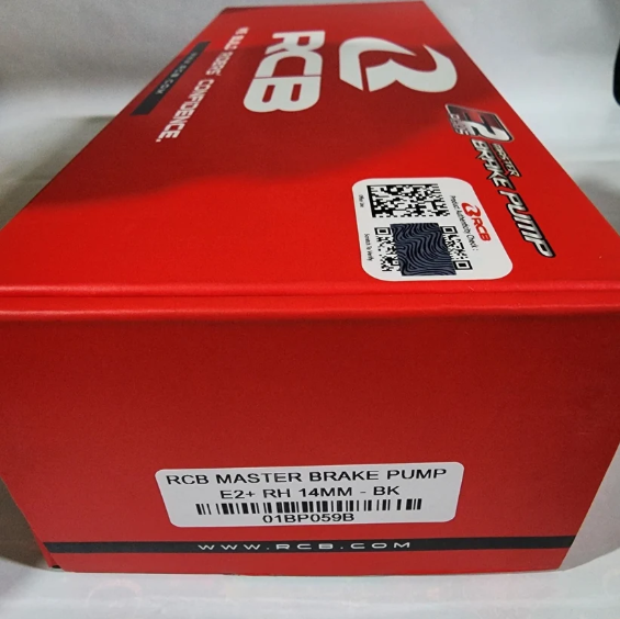 RCB Master Brake Pump E2+ Rh 14mm-BK (01BP059B) - RCB | Fits Most Motorcycle | Right Hand Side Lever