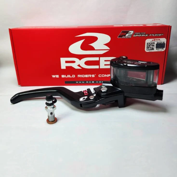 RCB Master Brake Pump E2+ Rh 14mm-BK (01BP059B) - RCB | Fits Most Motorcycle | Right Hand Side Lever