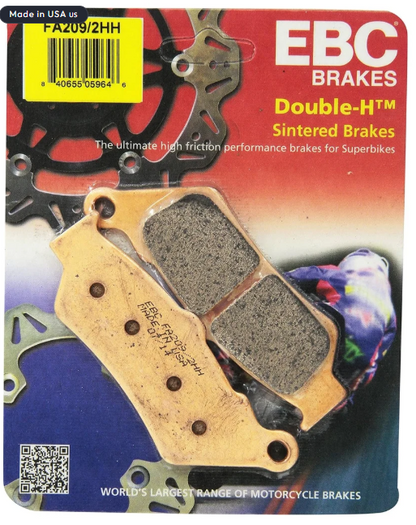 Continental GT 650 / Interceptor 650 Front (Double-H™ Sintered) Brake Pads - FA209/2HH Fully Sintered - EBC (PACK OF 1)