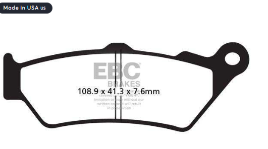 Continental GT 650 / Interceptor 650 Front (Double-H™ Sintered) Brake Pads - FA209/2HH Fully Sintered - EBC (PACK OF 1)