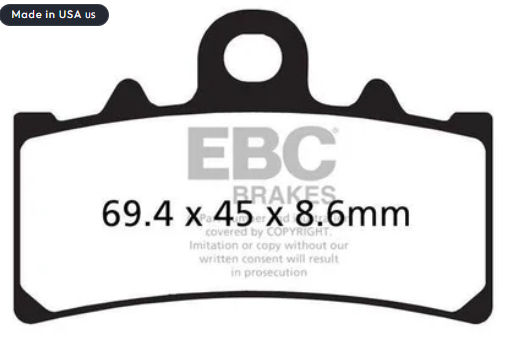 Triumph Speed 400 / Scrambler 400 X Front (Double-H™ Sintered) Brake Pads - FA606HH Fully Sintered - EBC (PACK OF 1)