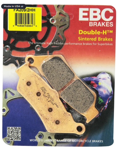 RE SUPER METEOR 650 Front (Double-H™ Sintered) Brake Pads - FA209/2HH Fully Sintered - EBC (PACK OF 1)