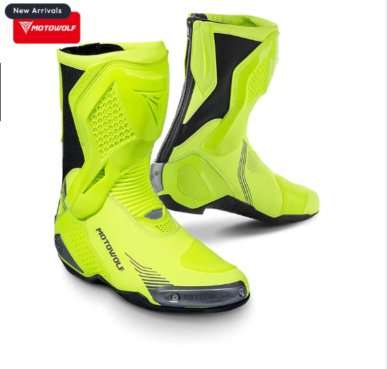MOTOWOLF BO1 Racing Motorcycle Riding Boots For Unisex - Neon