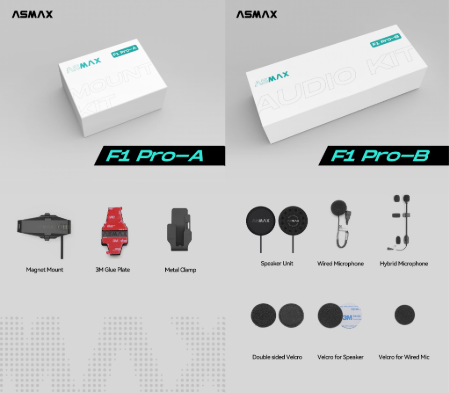 ASMAX F1 PRO Additonal Audio and Helmet kit