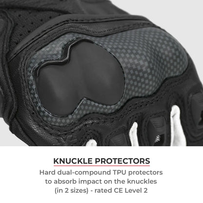 SHIFTER – SHORT MOTORCYCLE LEATHER RIDING GLOVES