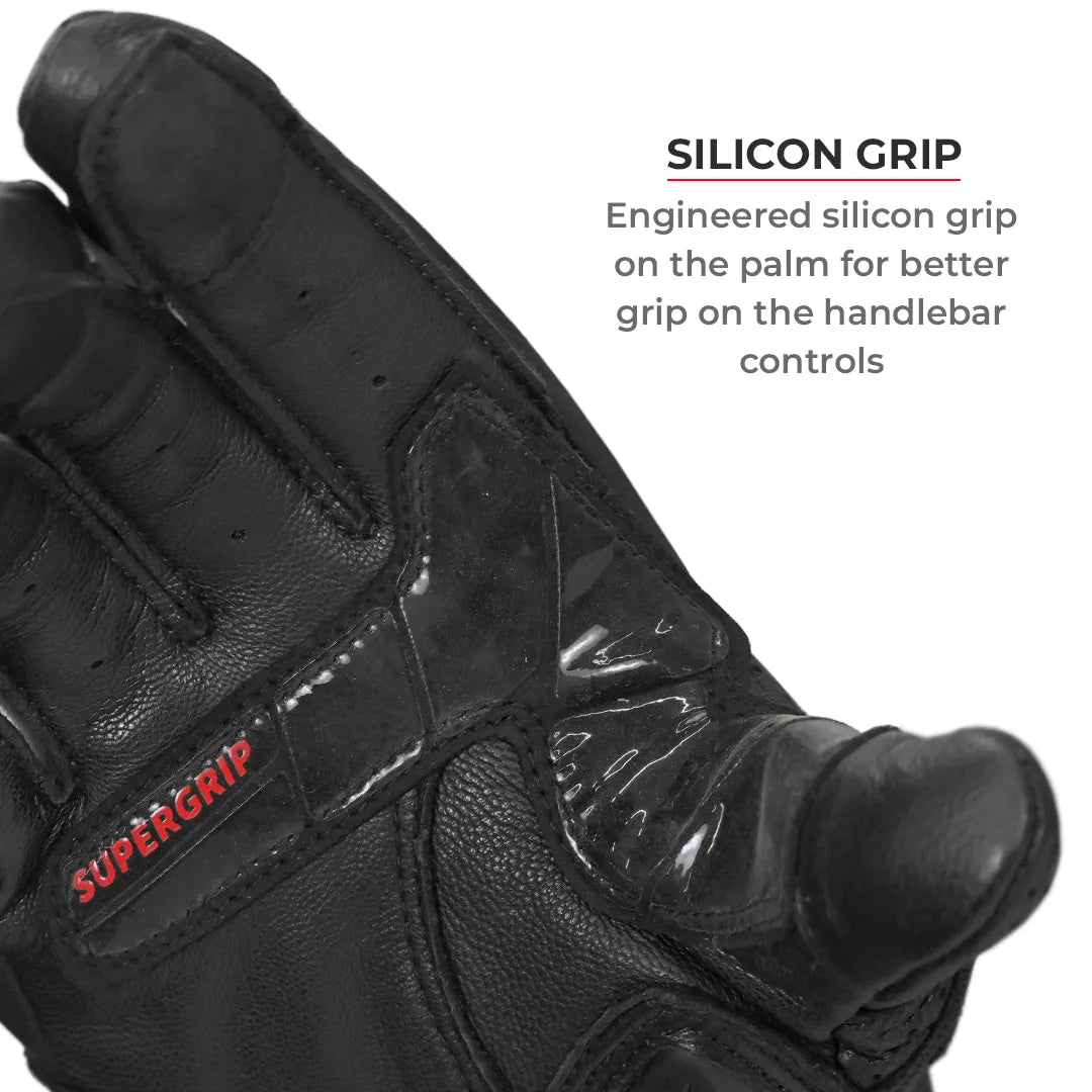 SHIFTER – SHORT MOTORCYCLE LEATHER RIDING GLOVES