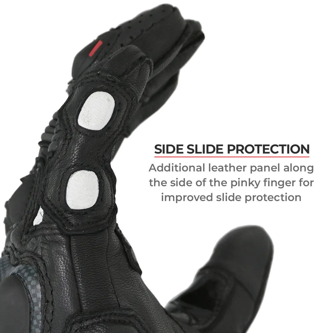 SHIFTER – SHORT MOTORCYCLE LEATHER RIDING GLOVES