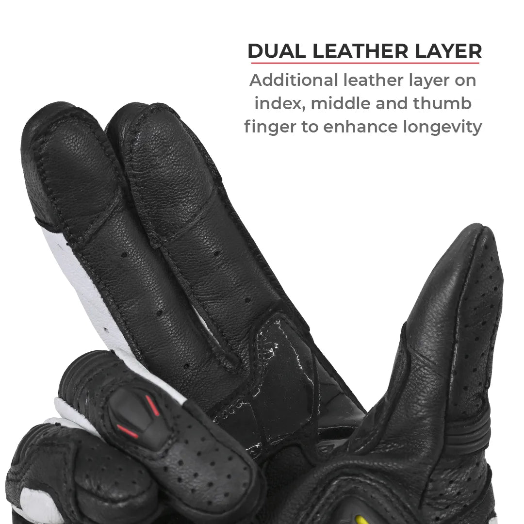 SHIFTER – SHORT MOTORCYCLE LEATHER RIDING GLOVES