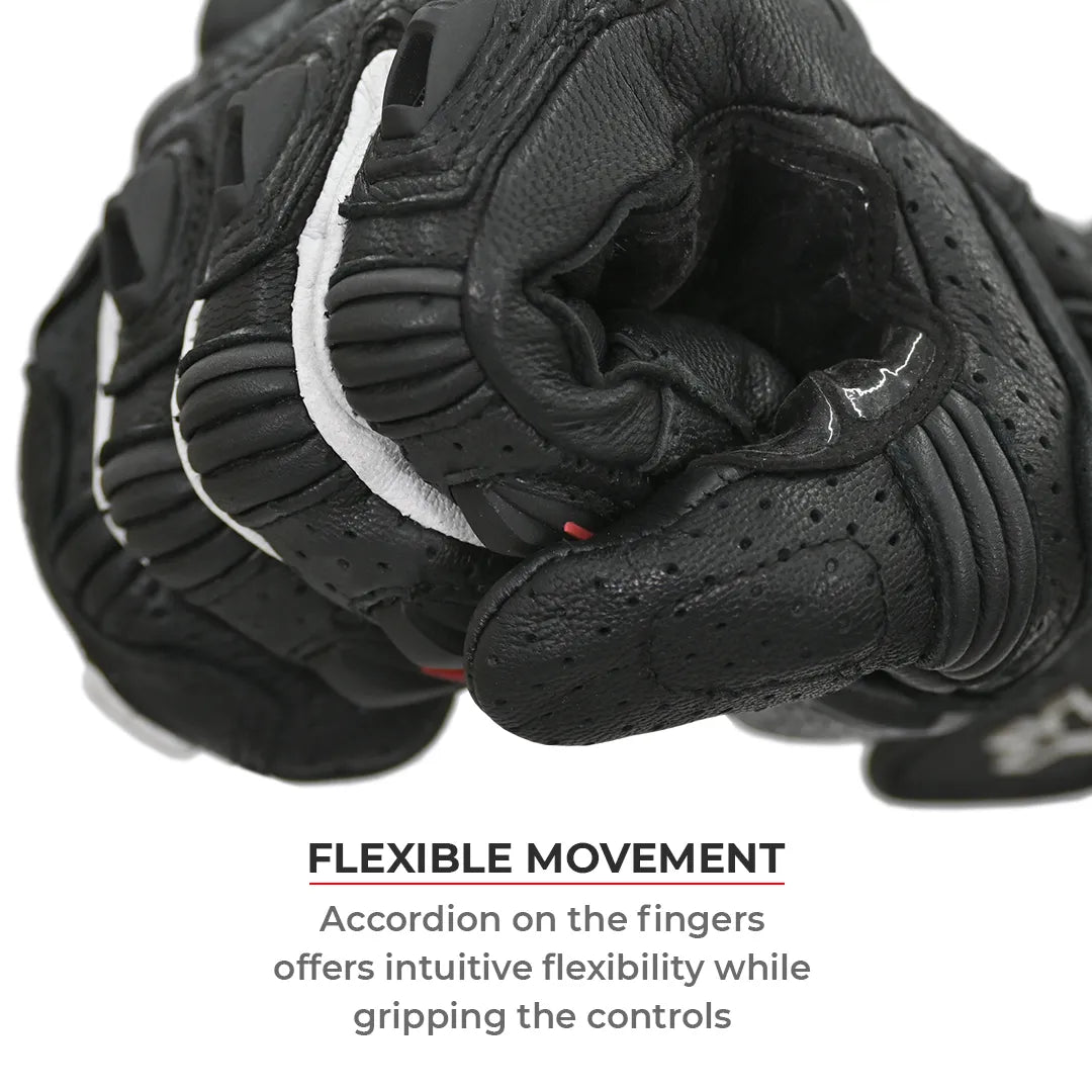 SHIFTER – SHORT MOTORCYCLE LEATHER RIDING GLOVES