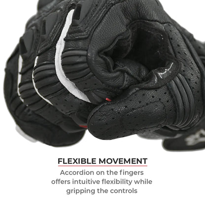 SHIFTER – SHORT MOTORCYCLE LEATHER RIDING GLOVES