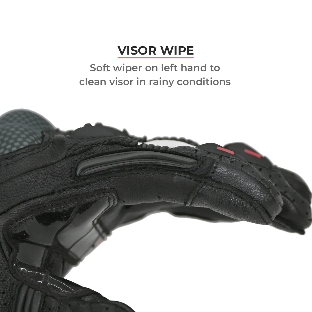 SHIFTER – SHORT MOTORCYCLE LEATHER RIDING GLOVES