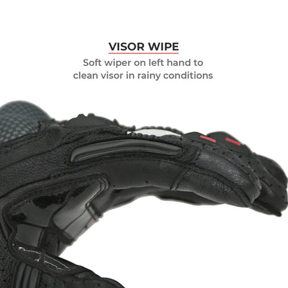SHIFTER – SHORT MOTORCYCLE LEATHER RIDING GLOVES