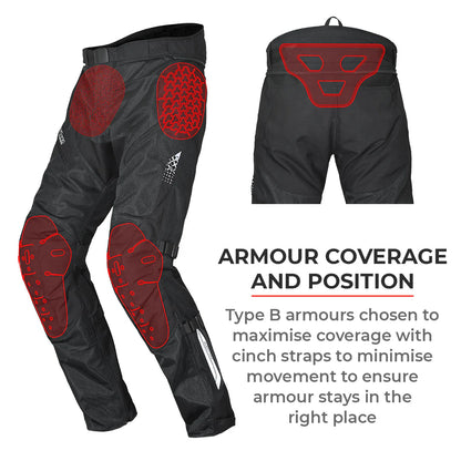 Viaterra Spencer Street Mesh Motorcycle Riding Pants Regular (Black)