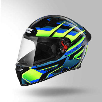 THUNDER D6 DECOR BLACK / GREEN & BLUE WITH SPOILER