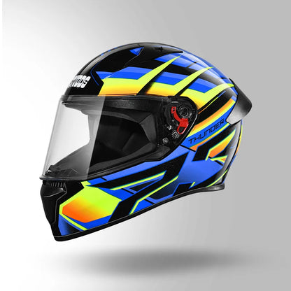 THUNDER D6 DECOR BLACK / ORANGE & BLUE