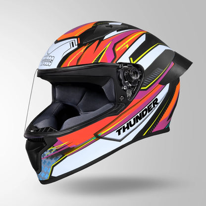 THUNDER D8 DECOR MATT BLACK & ORANGE WITH SPOILER