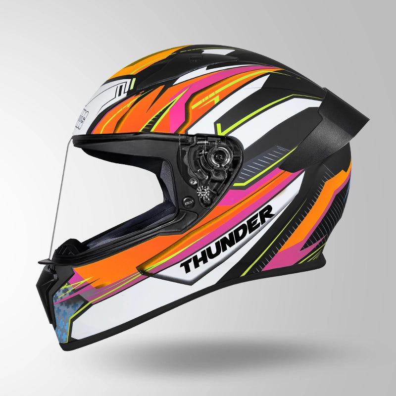 THUNDER D8 DECOR MATT BLACK & ORANGE WITH SPOILER